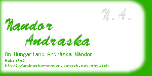 nandor andraska business card