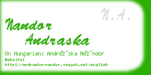 nandor andraska business card